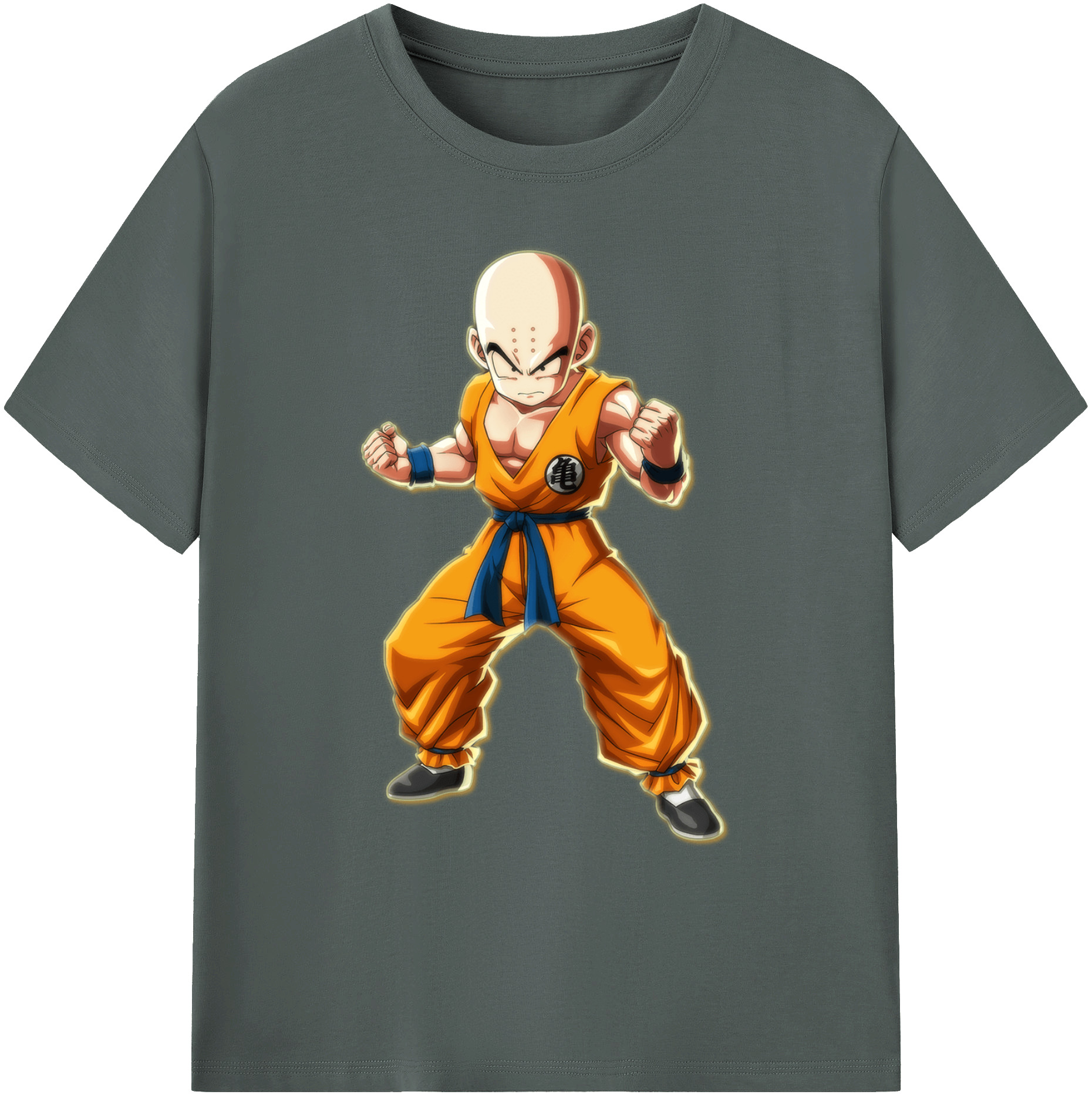 （画像用） ドラゴンボール クリリン DRAGON BALL krillin 綿100％ メンズ半袖Tシャツ｜肌触りやわらか＆通気性